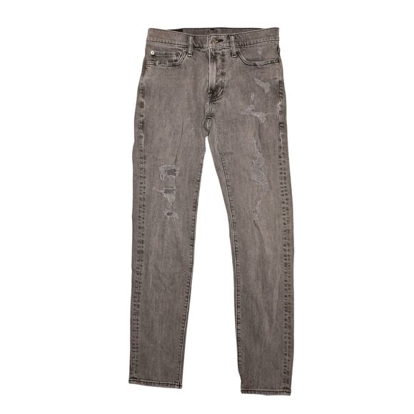 ABERCROMBIE & FITCH $90 Gray Distressed Skinny Stretch Denim Jean Men's 29 - Picture 1 of 4